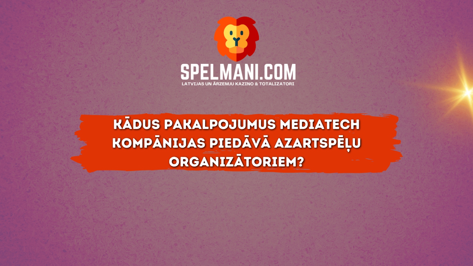 Mediatech kompānijas palīdz azartspēļu organizatoriem ar platformām, maksājumiem, spēļu saturu, datiem, reklāmu un klientu pārbaudi.